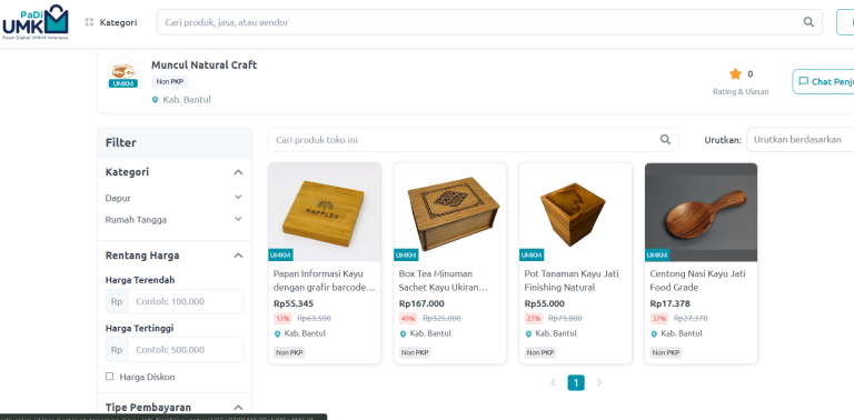 Muncul Natural Craft Hadir di Padi UMKM: Pesan Lebih Mudah dan Praktis!